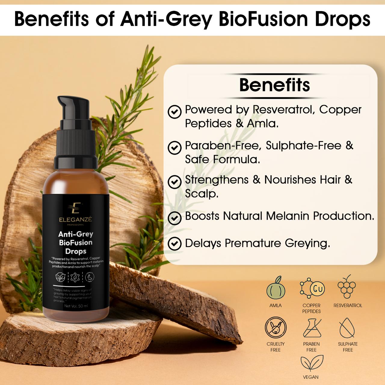 Eleganzé Professional Anti-Grey BioFusion Drops – 50ml