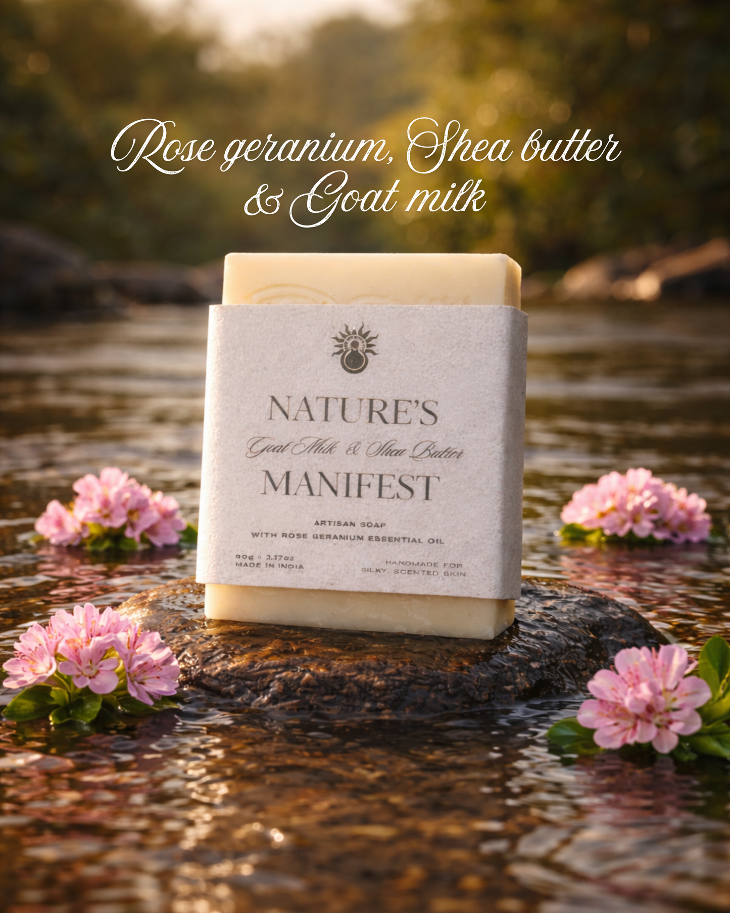 Goat Milk & Shea Butter Soap – infused with Rose Geranium Oil