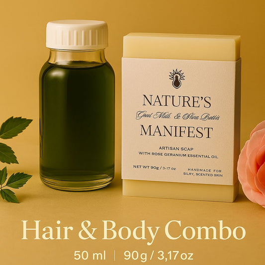 Hair & Body Combo – Jamalgota Oil + Goat Milk & Shea Butter Soap
