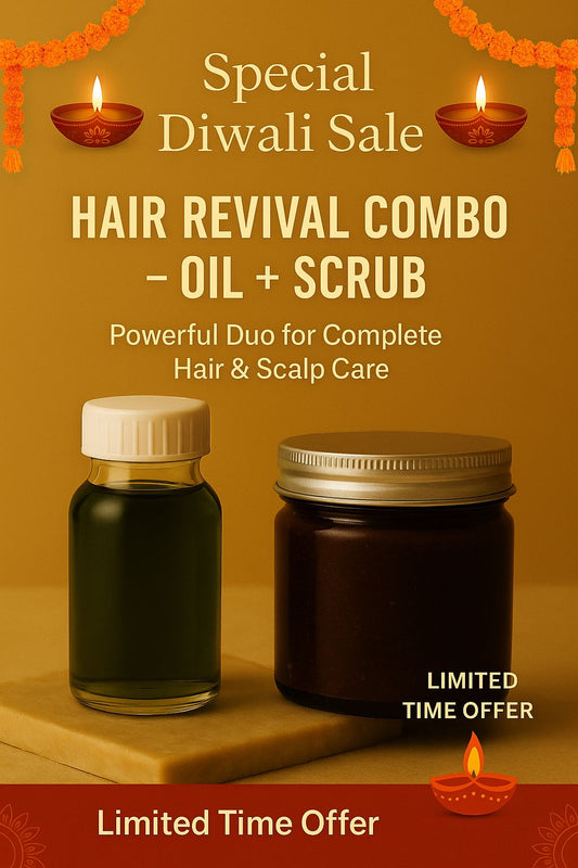 🌿 Hair Revival Combo – Oil + Scrub
