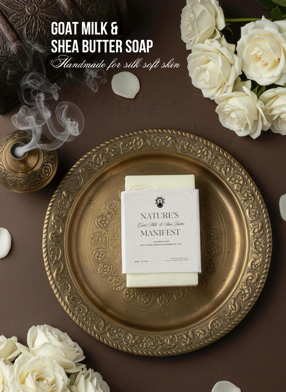 Nature's Manifest Goat Milk & Shea Butter Soap – Rose Geranium
